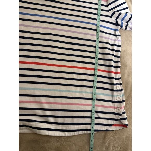 Talbots Terry Stripes Side Button Pullover.Womens. Sz L *MINOR STAIN ON SLEEVE - Picture 14 of 16